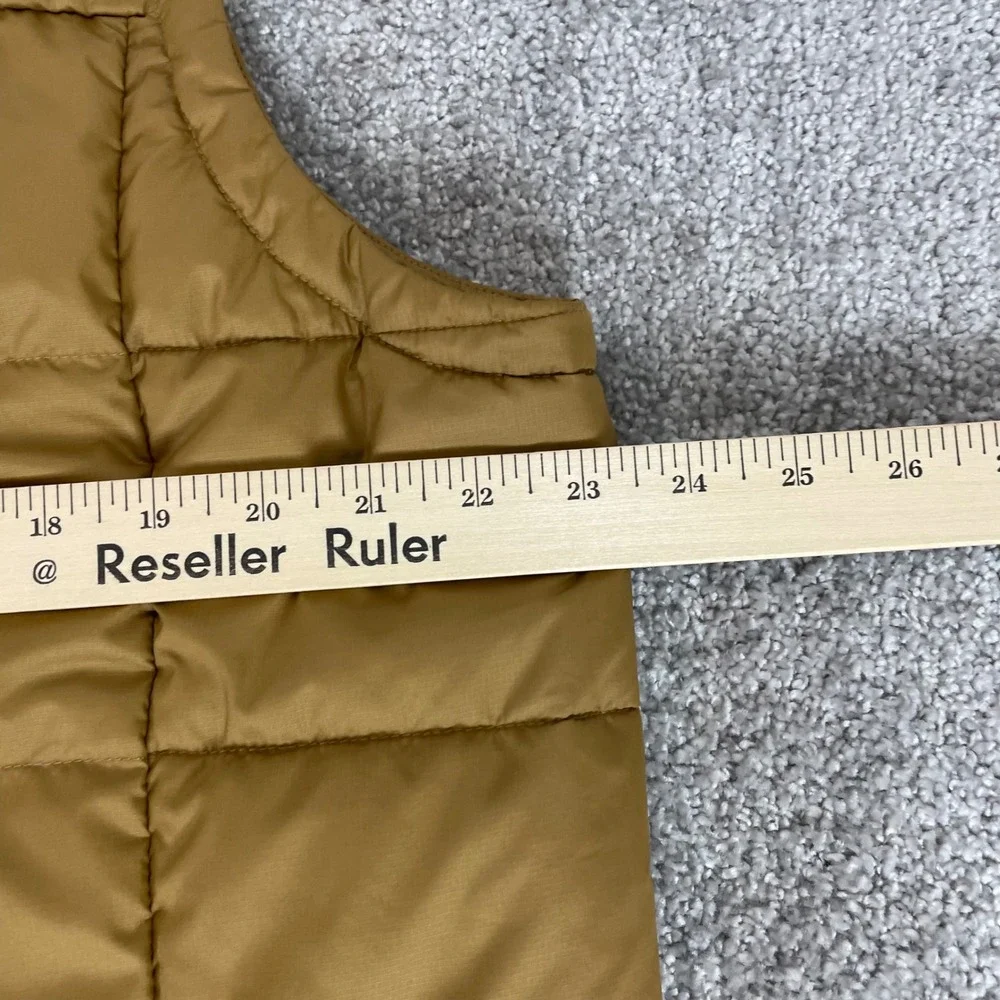 North Face 550 Down Puffer Vest Mens Large Quilted Insulated Tan Gold